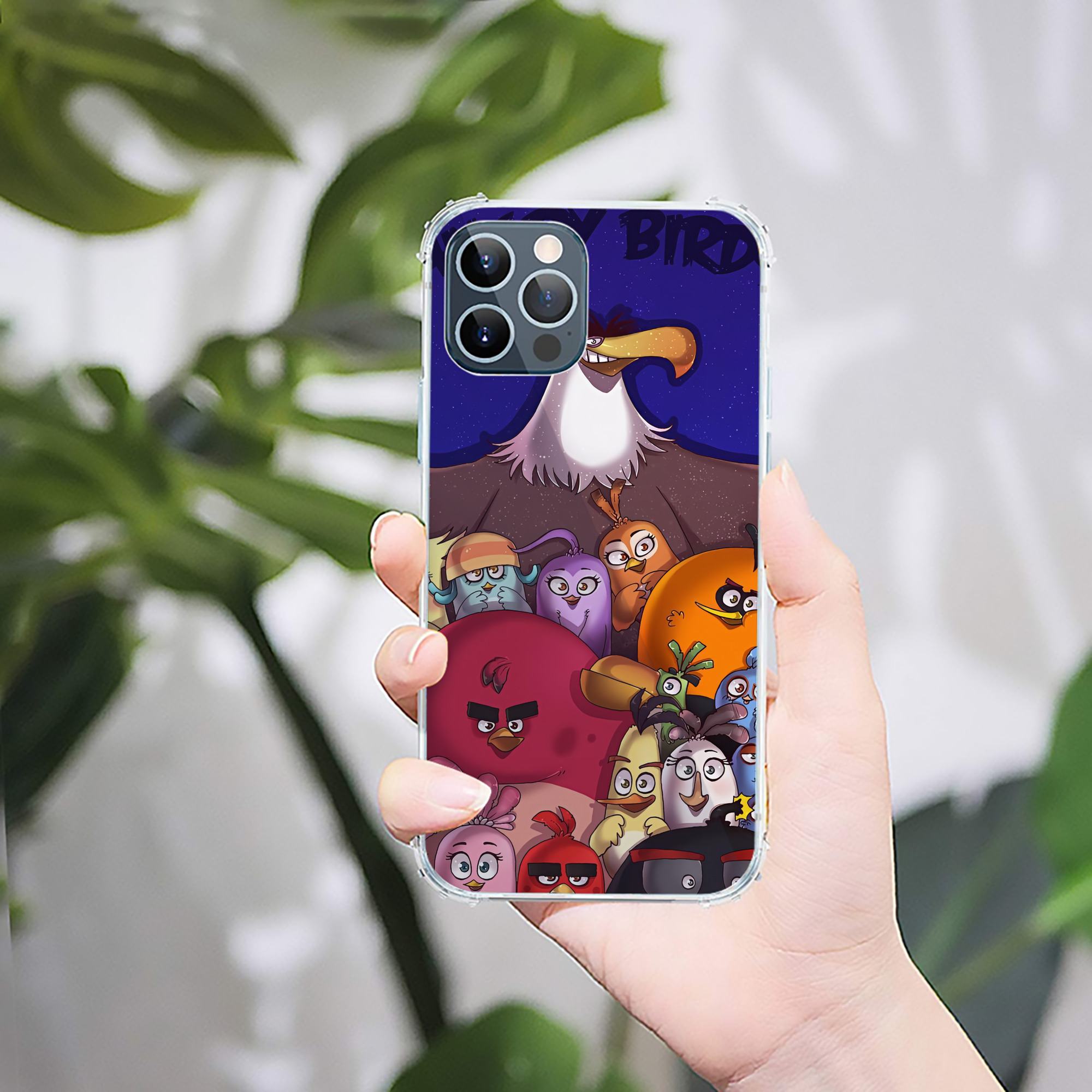 （画像用） Angry Birds アングリーバード 【iPhone 12シリーズ対応】透明スマホケース（クリアソフトケース）